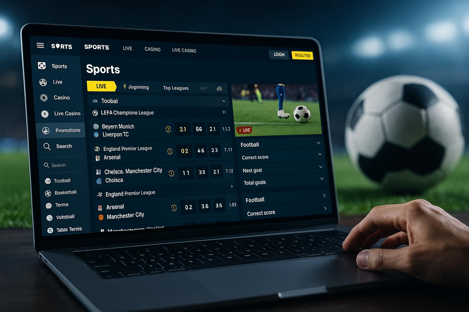 Apostas esportivas no cassino online KIMI777